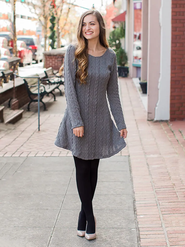 Round Neck Graceful Cut-Out Sweater