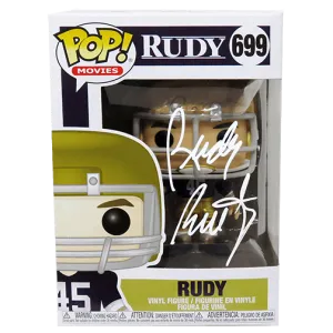 Rudy Ruettiger Autographed Notre Dame Football Pop Funko (JSA)