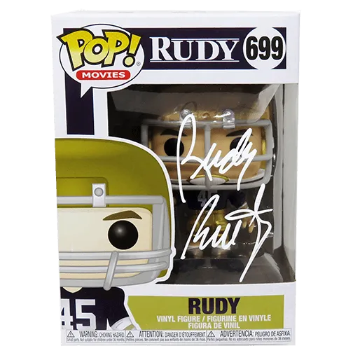 Rudy Ruettiger Autographed Notre Dame Football Pop Funko (JSA)