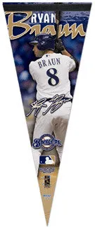 Ryan Braun "Signature" Milwaukee Brewers Premium Felt Pennant L.E. #1580/2,009