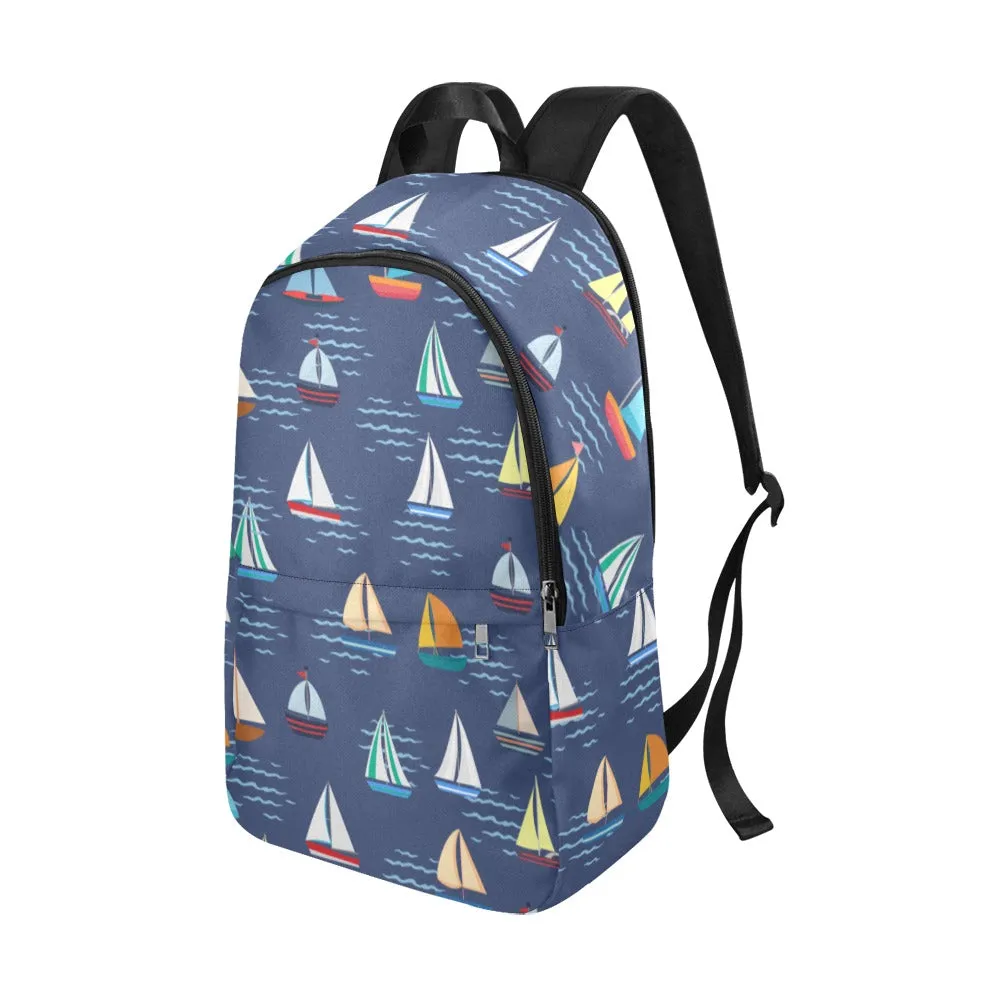 Sail Boat Fabric Backpack - Durable, Lightweight & Stylish for Him