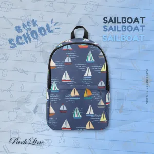 Sail Boat Fabric Backpack - Durable, Lightweight & Stylish for Him