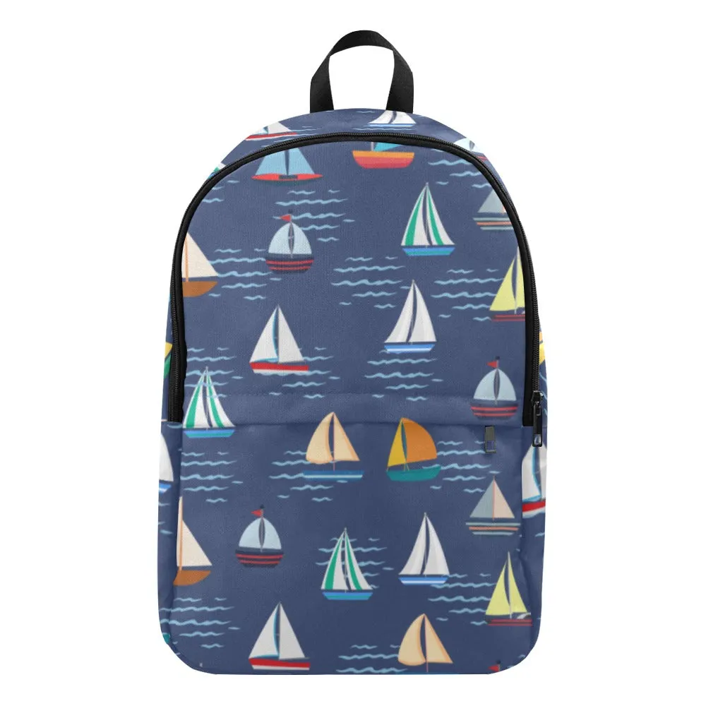 Sail Boat Fabric Backpack - Durable, Lightweight & Stylish for Him