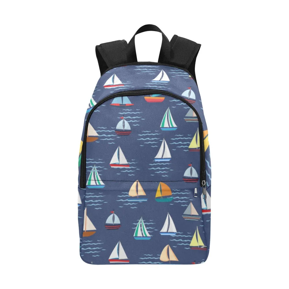 Sail Boat Fabric Backpack - Durable, Lightweight & Stylish for Him