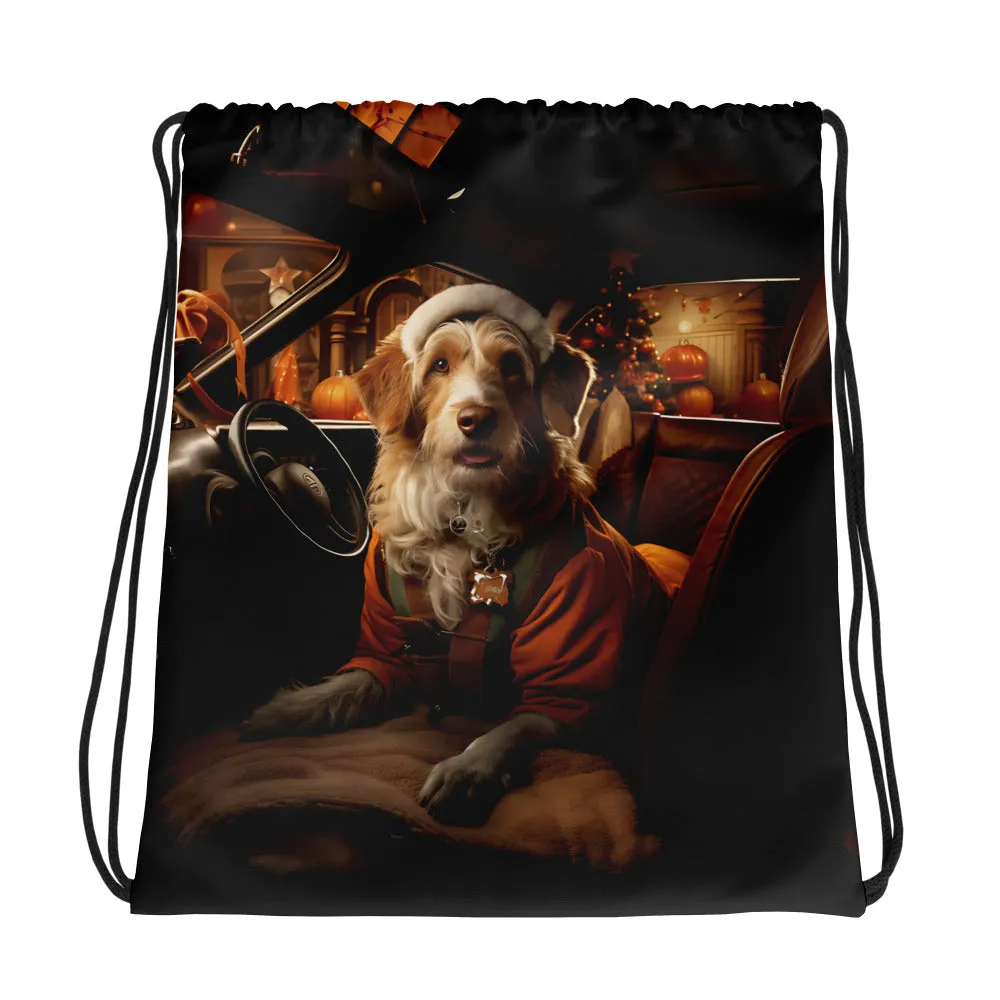Santa Paws Drawstring bag