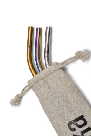 Set Of 3 Metal Straws