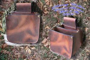 Shell Pouch, shotgun shell bag, leather shotgun shell bag, Double Box Shell Pouch, shooters bag
