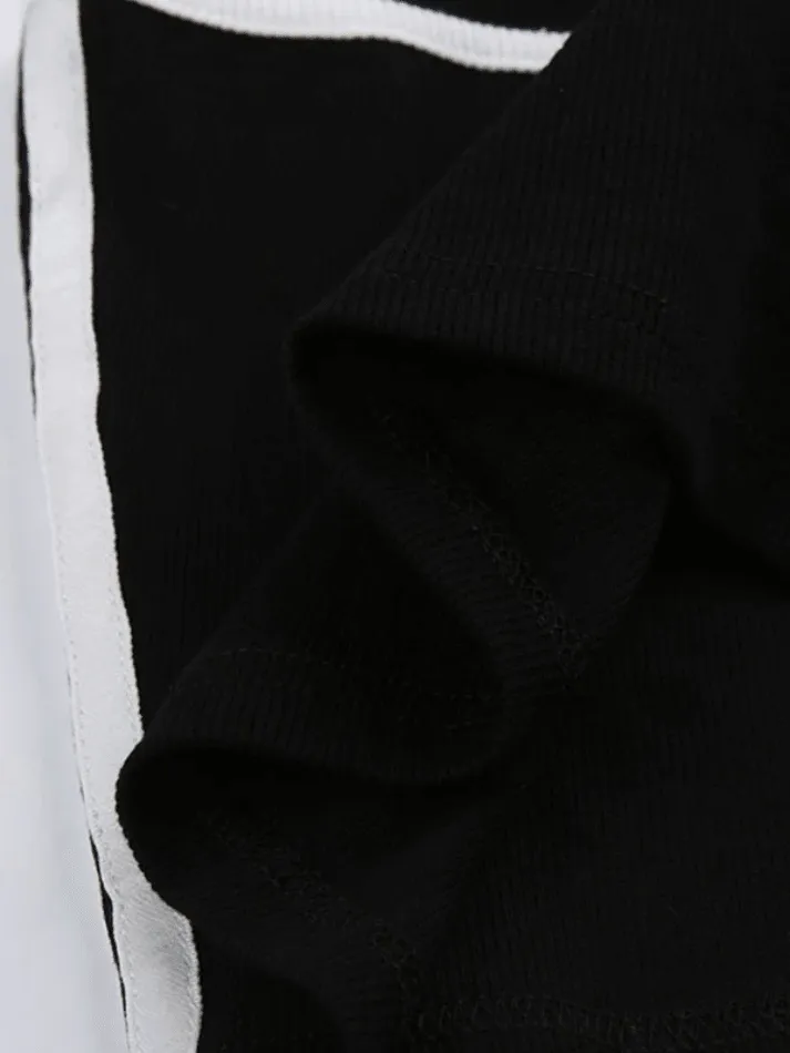 Side Stripe Graceful Casual Baggy Pants