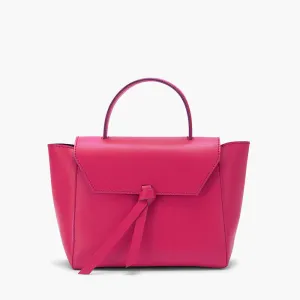 Siena Mini Leather Satchel Crossbody Bag - Pink