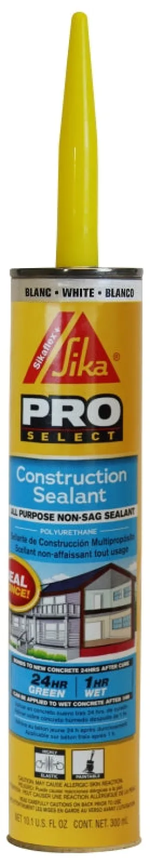 SIKA SIKAFLEX PRO SELECT Series 515309 Construction Sealant, White, 10.1 oz, Cartridge :EA: QUANTITY: 1