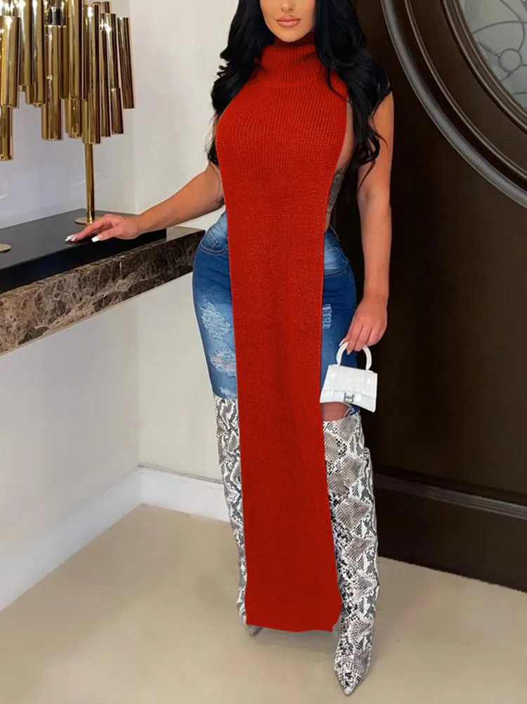 Slit Tassel Graceful Flare Denim Jeans