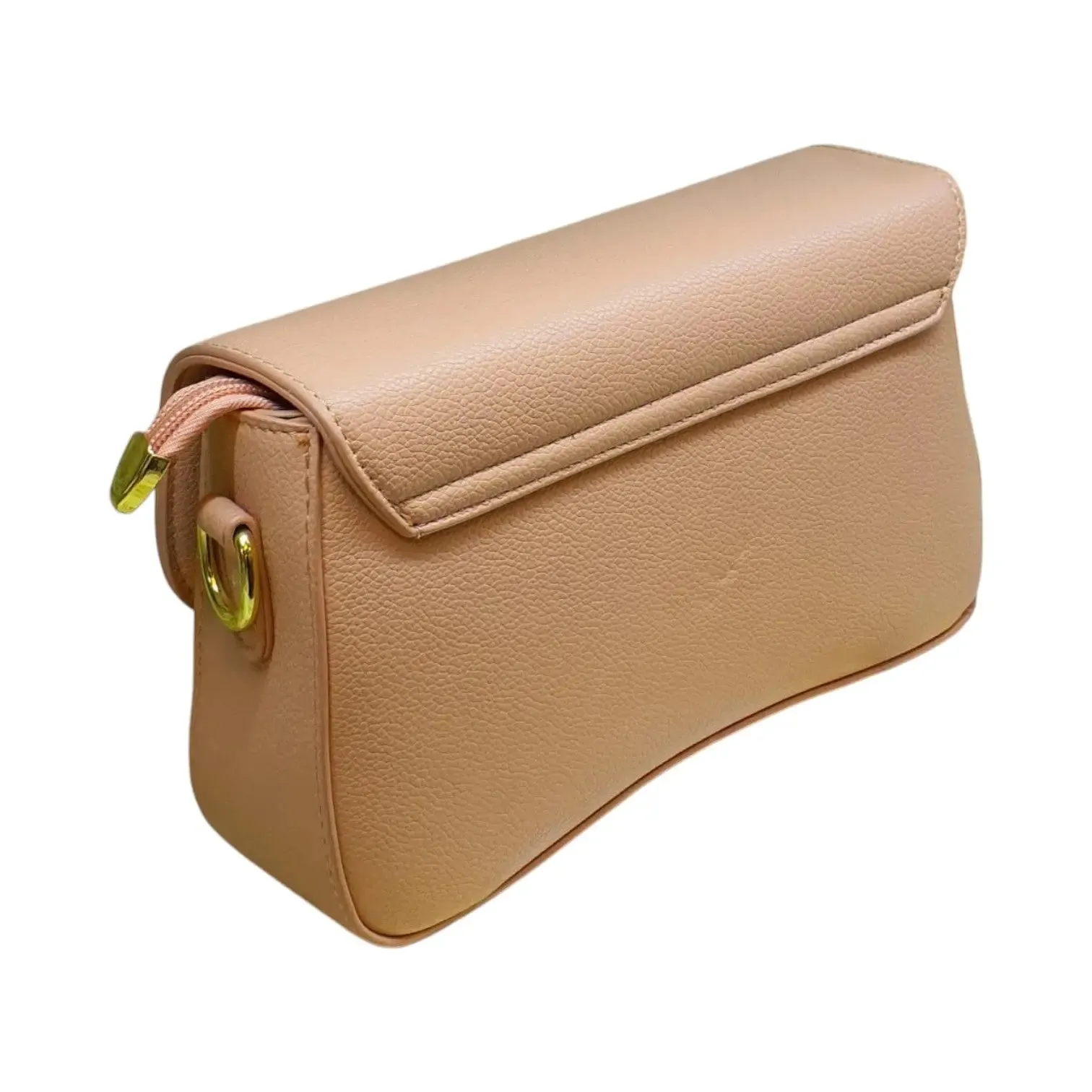 Small Leather Crossbody Bag with Gold Detailing