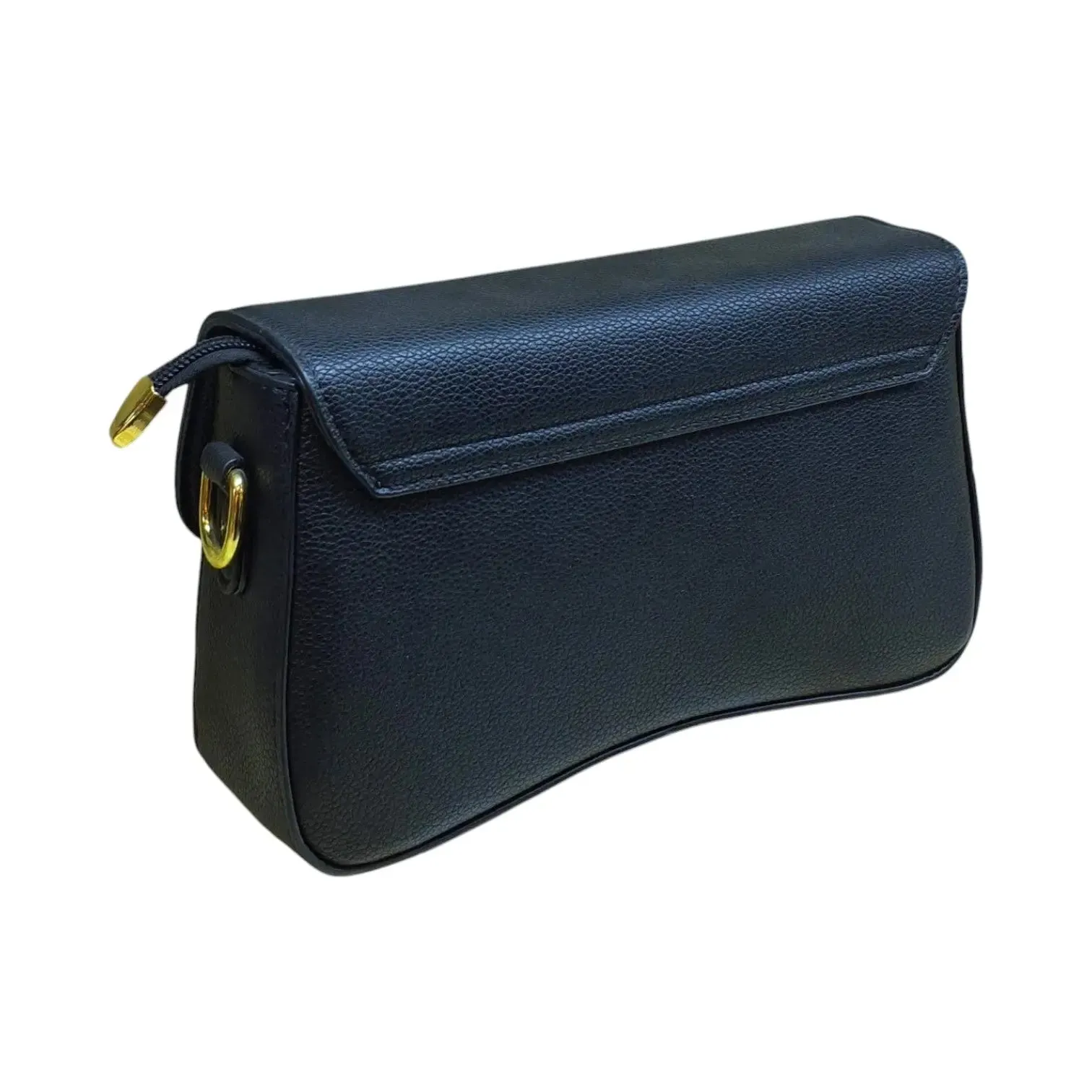 Small Leather Crossbody Bag with Gold Detailing