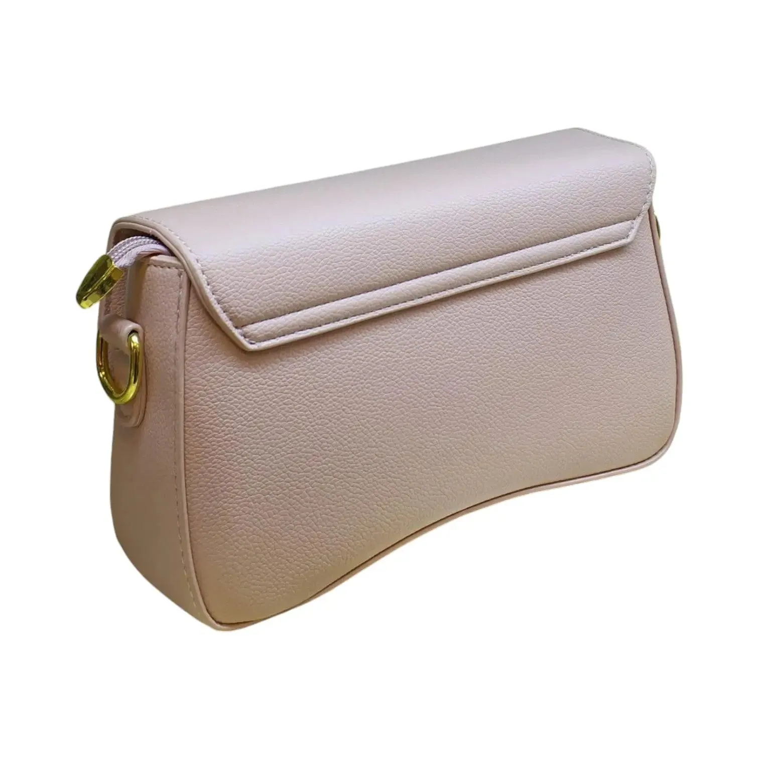 Small Leather Crossbody Bag with Gold Detailing