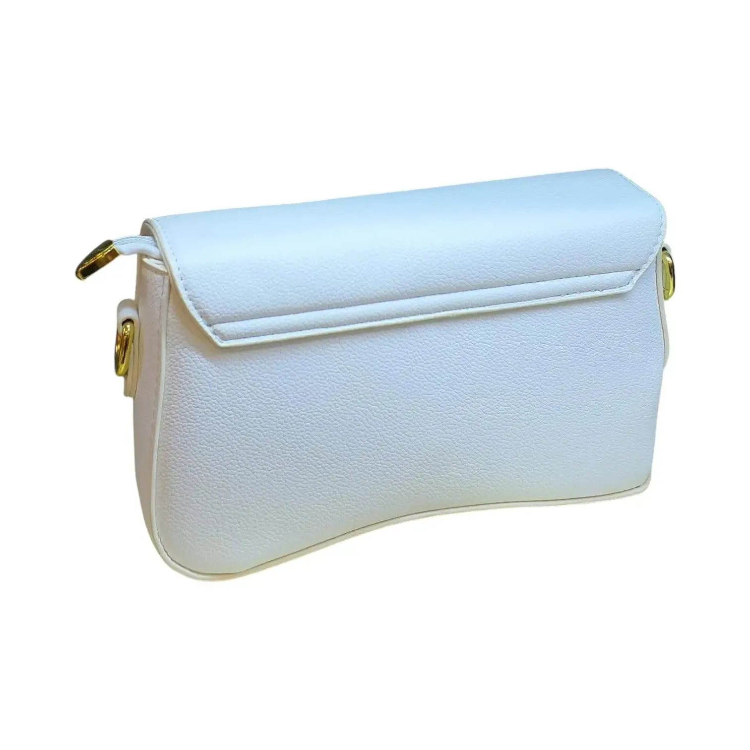 Small Leather Crossbody Bag with Gold Detailing