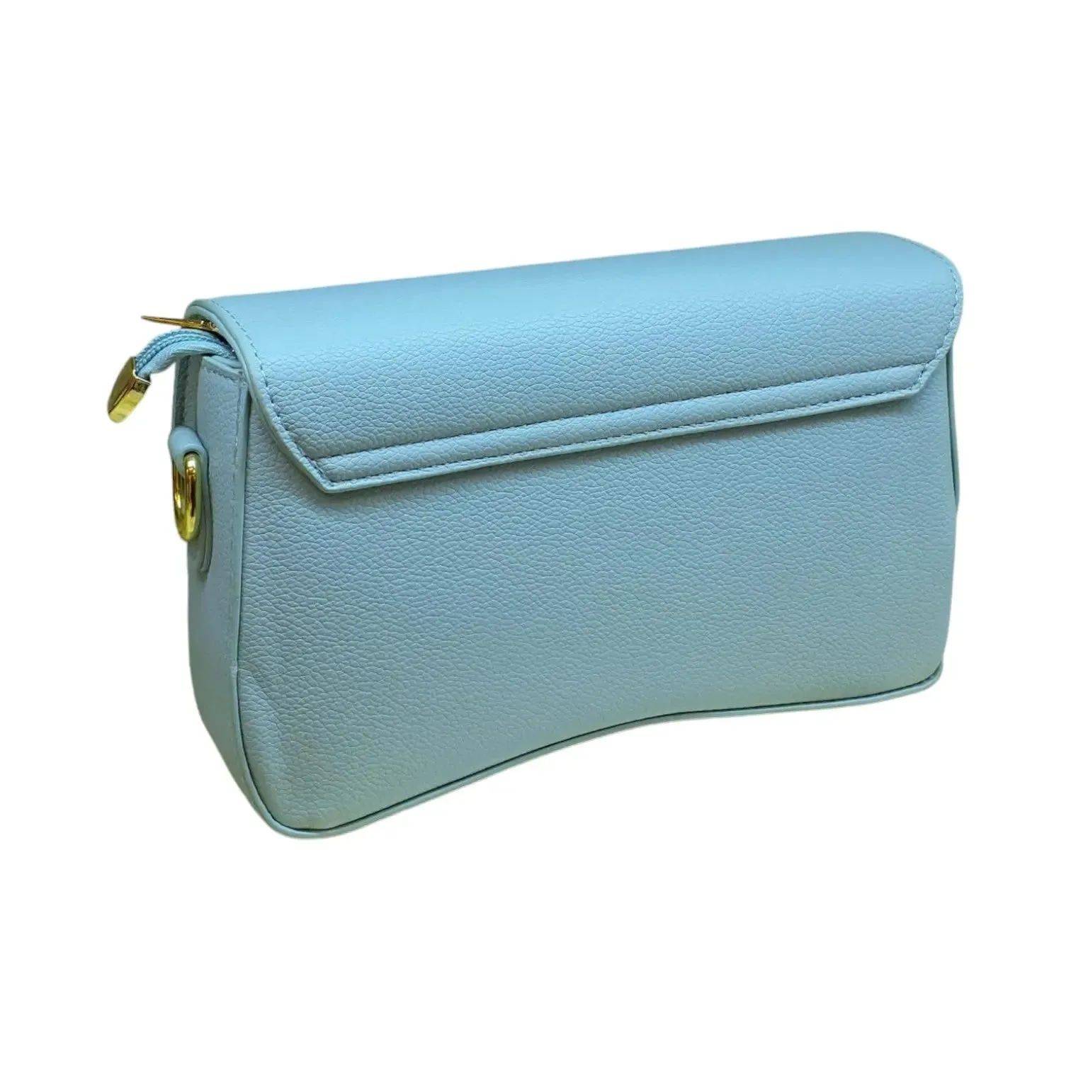Small Leather Crossbody Bag with Gold Detailing