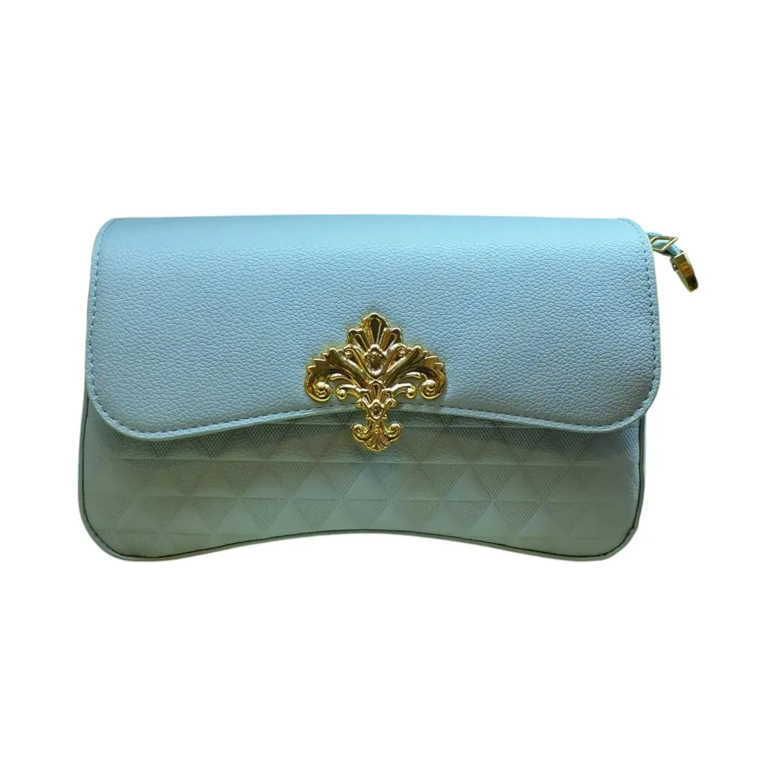 Small Leather Crossbody Bag with Gold Detailing
