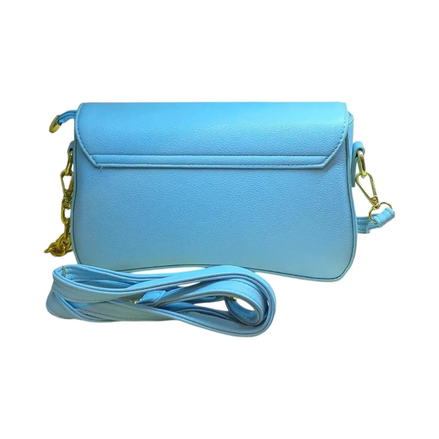 Small Leather Crossbody Bag with Gold Detailing