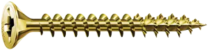 SPAX® Flat Head Unidrive Screw, Yellow Zinc, Standard Thread #8 x 2 in.