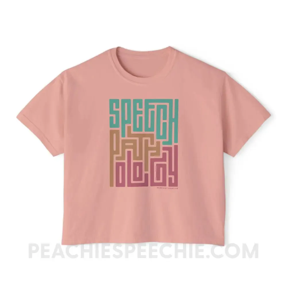 Speech Pathology Maze Comfort Colors Boxy Tee