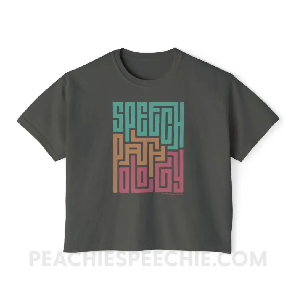 Speech Pathology Maze Comfort Colors Boxy Tee