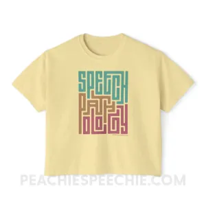 Speech Pathology Maze Comfort Colors Boxy Tee