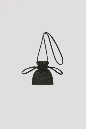 STRATA GLITTER DRAWSTRING MINI BAG