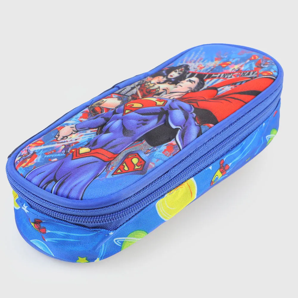 Super Hero 3IN1 "School Bag Blue With Trolley, 33.5" For Kids