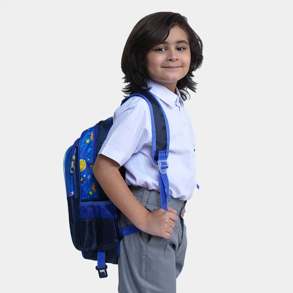 Super Hero 3IN1 "School Bag Blue With Trolley, 33.5" For Kids