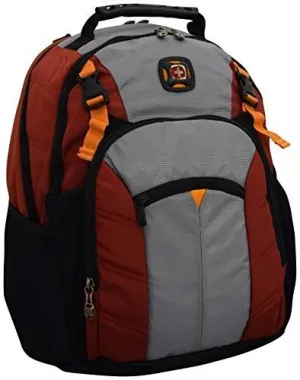 SwissGear Sherpa 16" Padded Laptop Backpack/School Travel Bag - Red/Orange