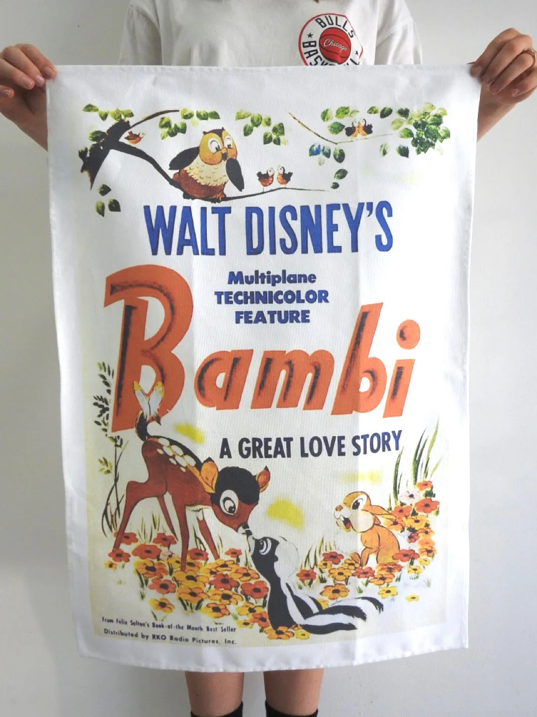 TEA TOWEL BAMBI A GREAT LOVE STORY