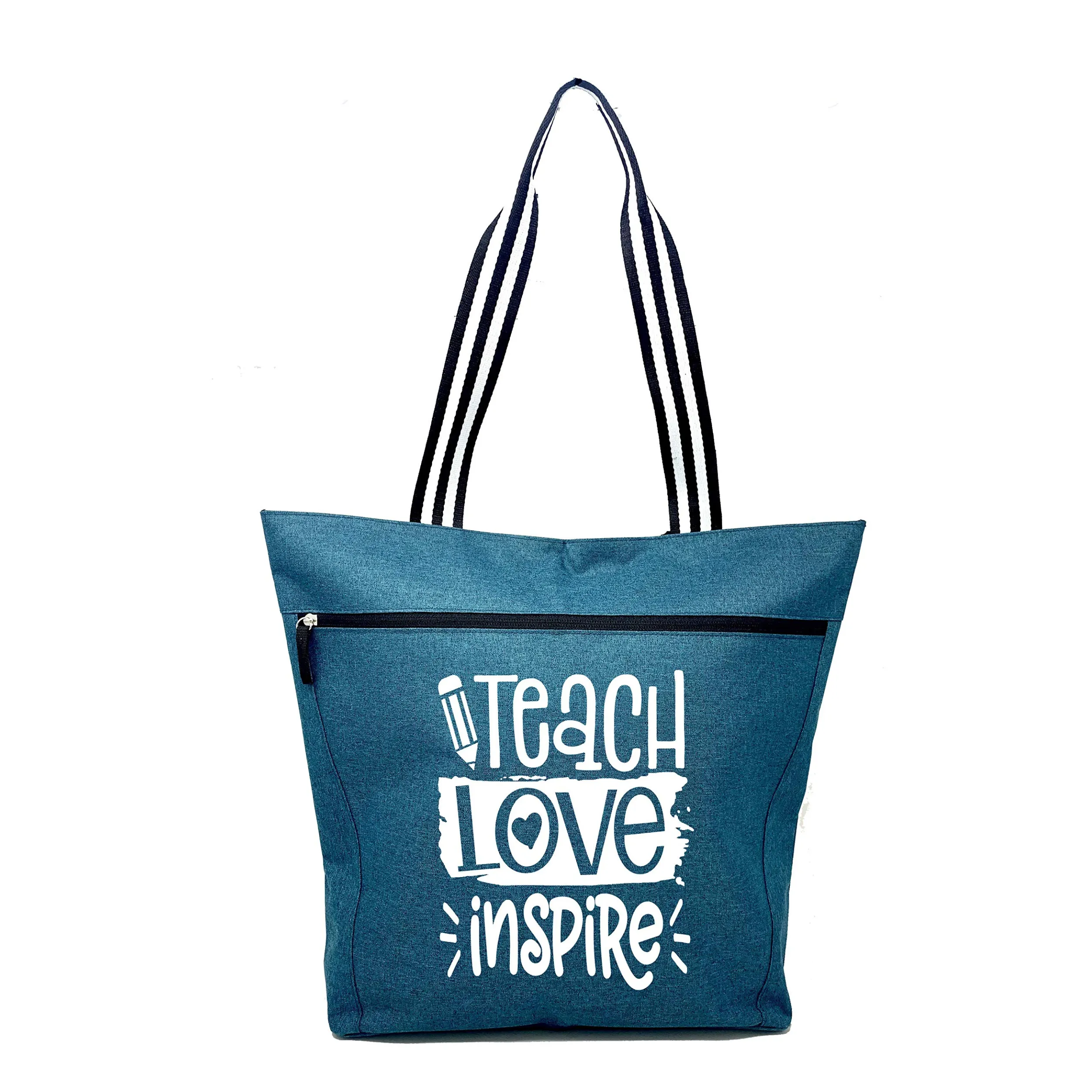 Teach Love Inspire Lexie Teal Tote Bag for Teachers - Outlet Deal Utah