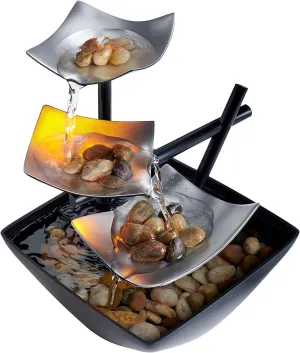 The Artment Your Artistic Apartment Modern Art Zen Water Fountain for Decor | Showpiece Fountain for Living Room, Table Decor, Bedroom, Office - 20 Inches