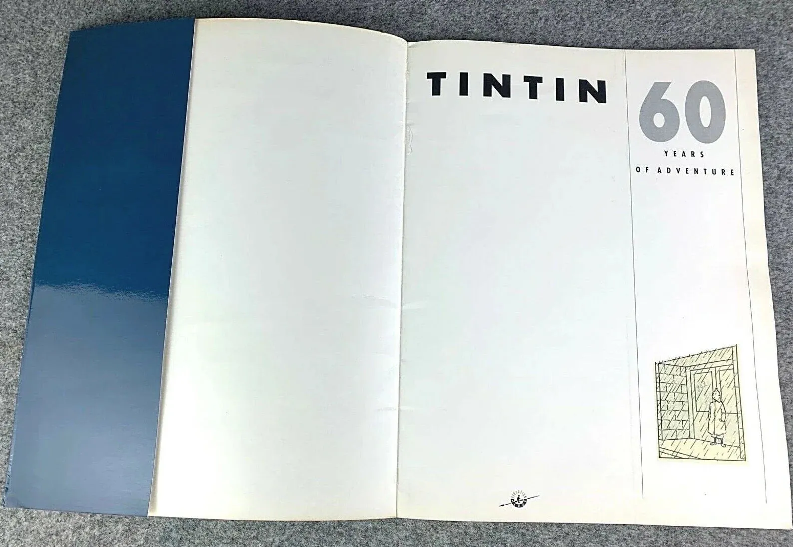 Tintin 60th Anniversary A3 Exhibition Book RARE Casterman 1989 1st UK Edition PB EO