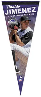 Ubaldo Jimenez "Ace Action" Premium Felt Collector's Pennant (LE /1,000)