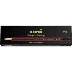 Uni UK(N) Pencil Set 12pcs 2B pencil wooden pencil UKN2B sketch pencil