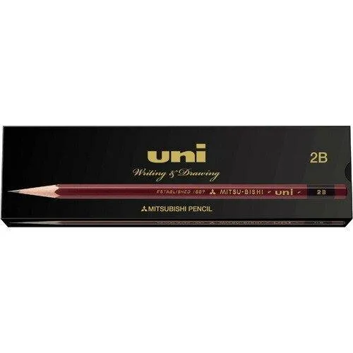 Uni UK(N) Pencil Set 12pcs 2B pencil wooden pencil UKN2B sketch pencil