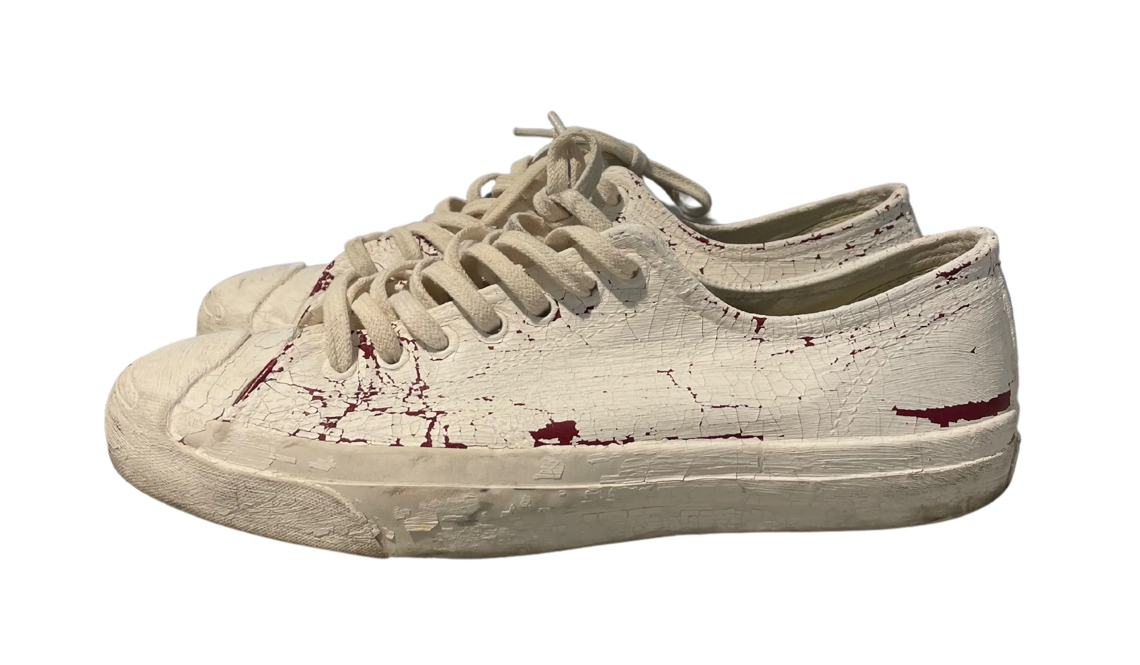 Used Maison Martin Margiela Cracked-Paint Jack Purcell Converse