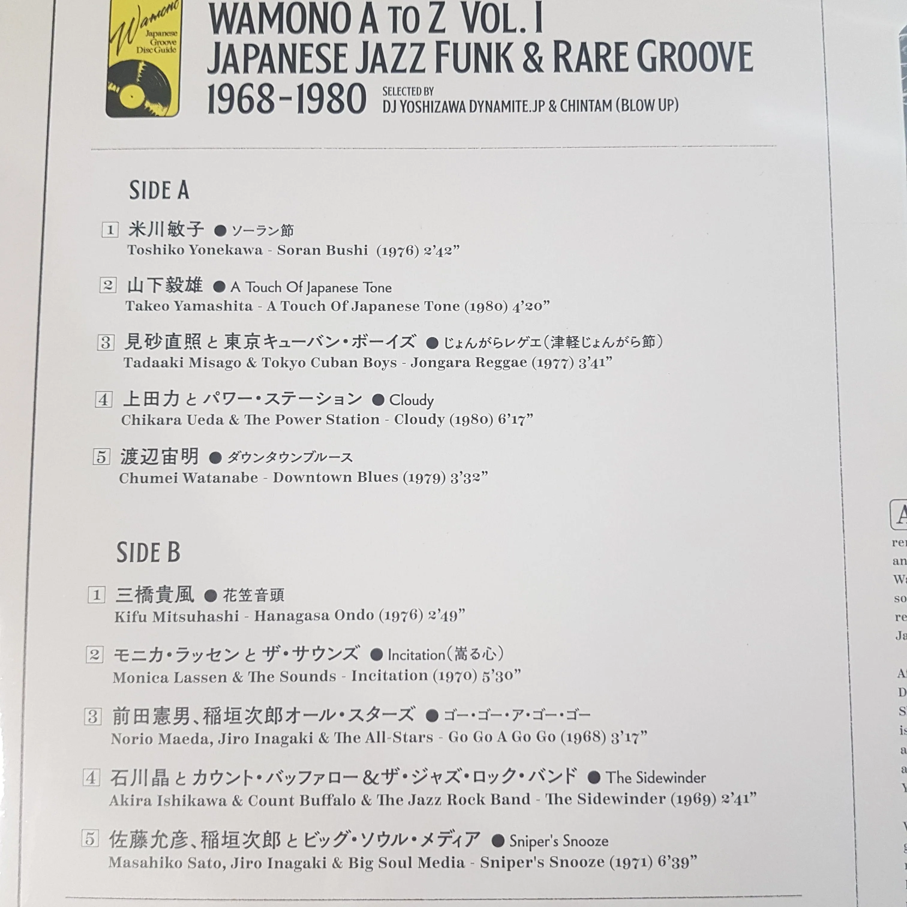 VARIOUS - WAMONO A TO Z VOL.1 VINYL
