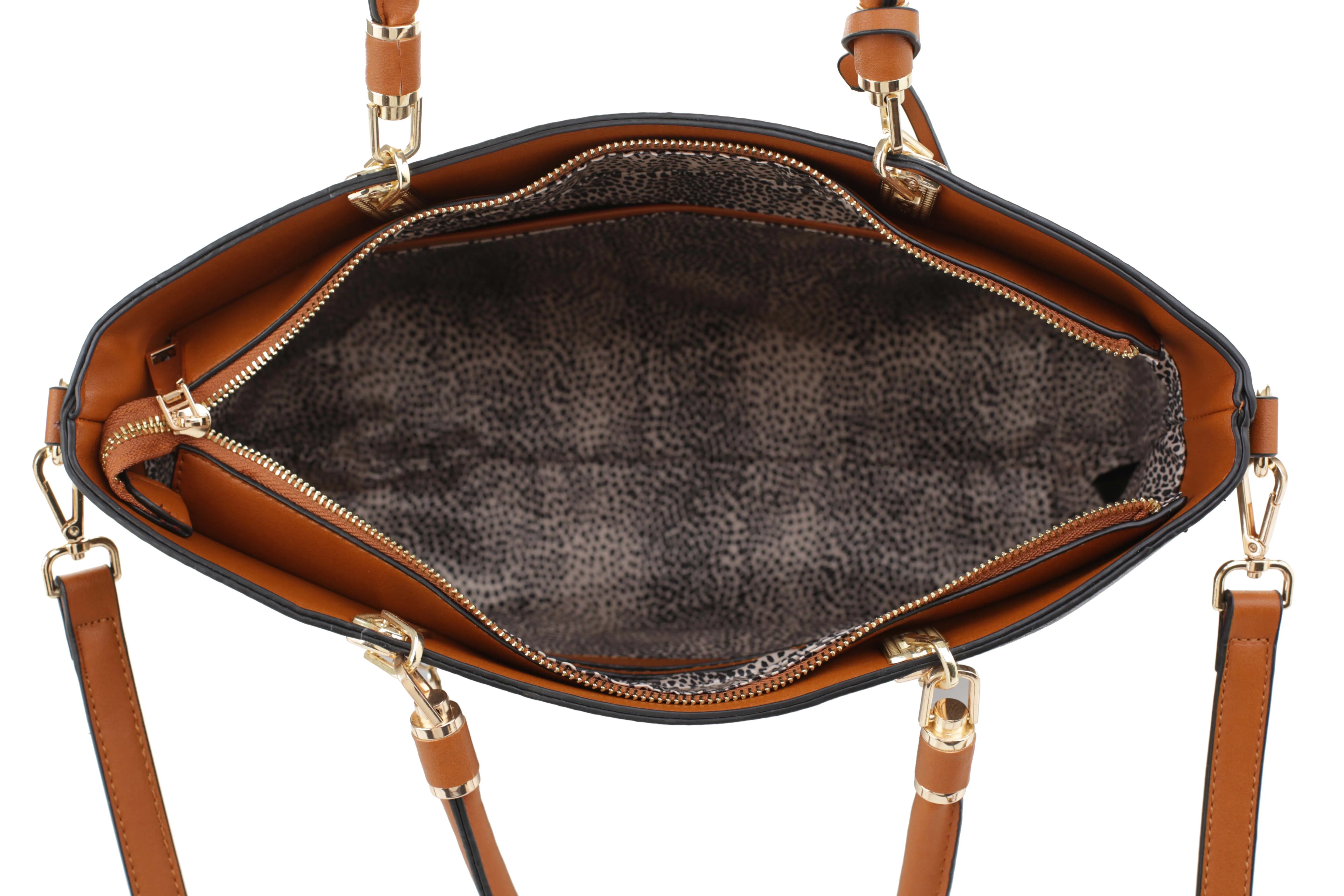 Vida Geometric Monogrammed Tote Set