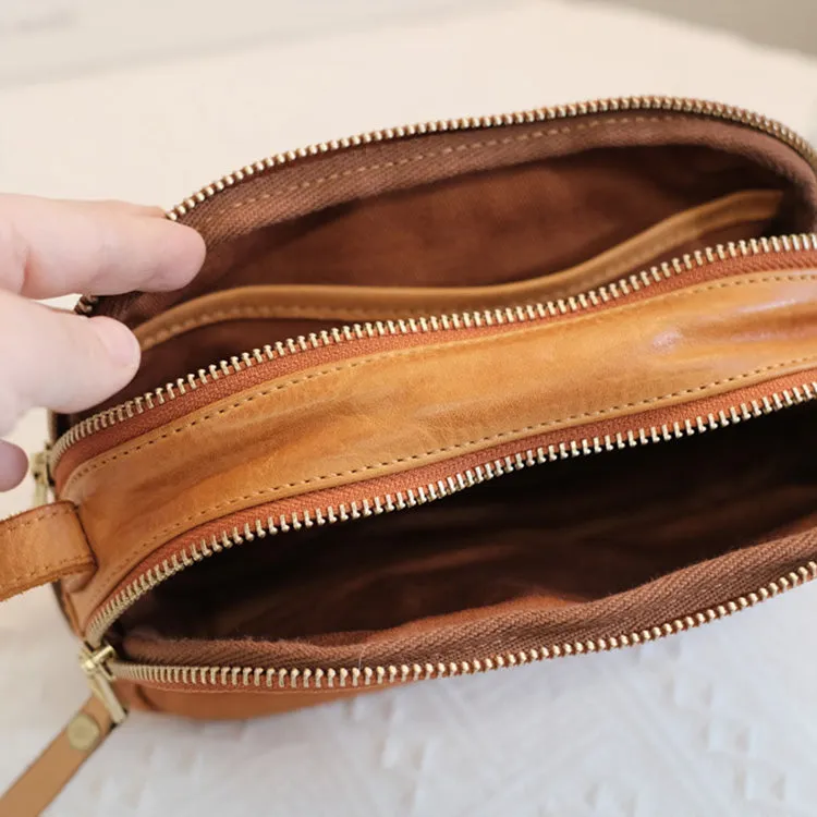 Vintage Ladies Green Leather Crossbody Purse Cross Shoulder Bag For Women