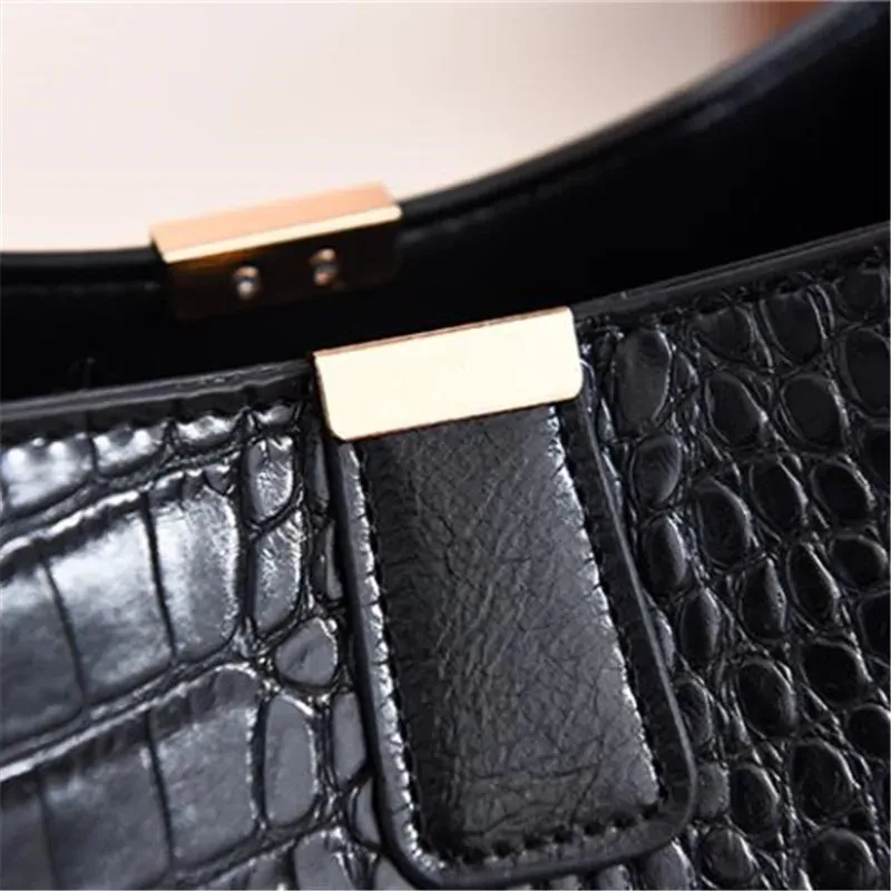 Vintage Stone PU Leather Shoulder Handbag