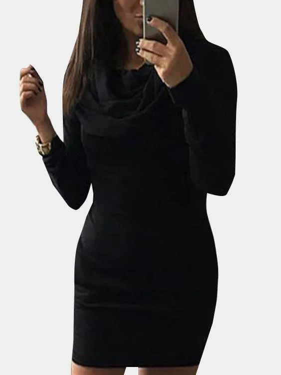 Wholesale Long Sleeve Plain Mini Dresses