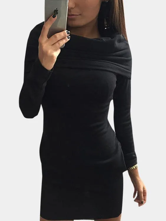 Wholesale Long Sleeve Plain Mini Dresses