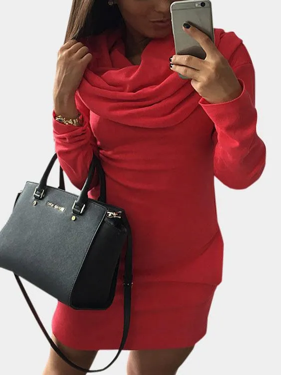 Wholesale Long Sleeve Plain Mini Dresses