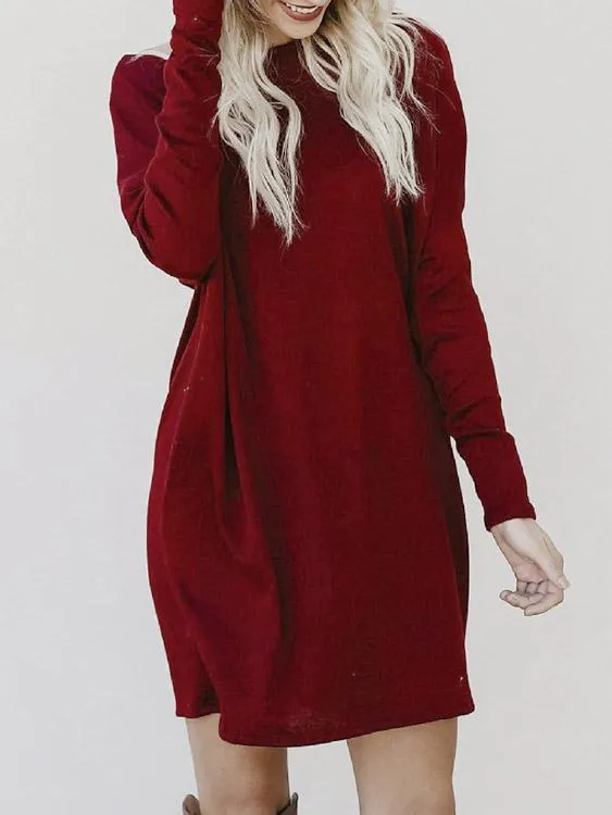 Wholesale One Shoulder Long Sleeve Side Pockets Mini Dress