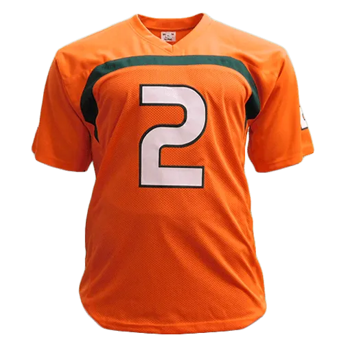 Willis McGahee Autographed College Style Football Orange Jersey (RSA)