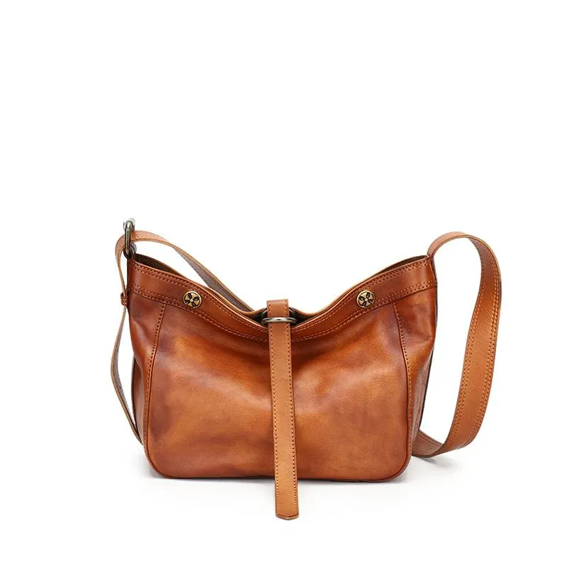 Womens Black Leather Hobo Crossbody Purse Shoulder Bag For Women