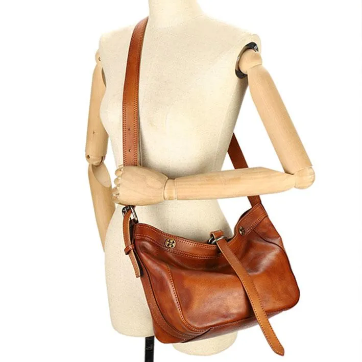Womens Black Leather Hobo Crossbody Purse Shoulder Bag For Women
