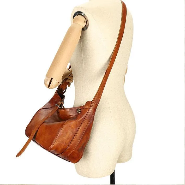 Womens Black Leather Hobo Crossbody Purse Shoulder Bag For Women